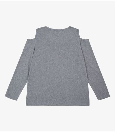 Blusa Feminina Plus Size Ribana Canelada RechSul Cinza
