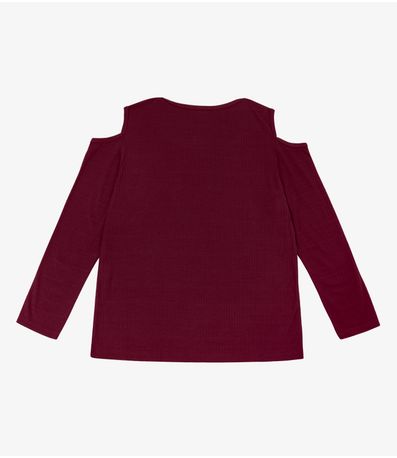 Blusa Feminina Plus Size Ribana Canelada RechSul Vermelho