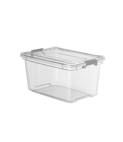 Caixa Plastica Organizadora Transparente 27 Litros - Plasvale