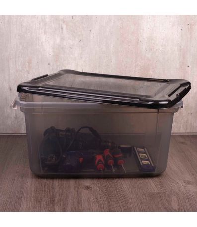 Caixa Plastica Organizadora Transparente 27 Litros - Plasvale