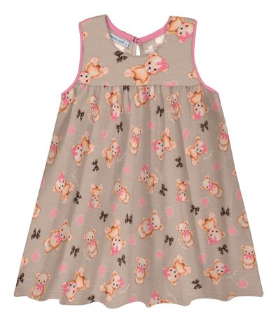 Vestido Menina Cotton Trick Nick Marrom