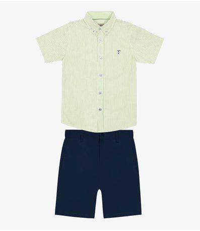 Conjunto Infantil Camisa com Bermuda Trick Nick Verde