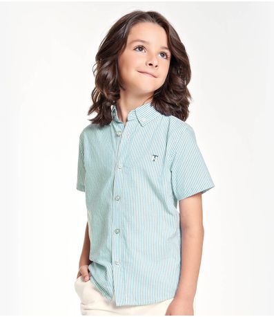 Conjunto Infantil Camisa com Bermuda Trick Nick Azul