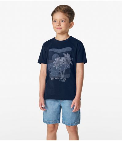 Conjunto Masculino Camiseta com Bermuda Trick Nick Azul