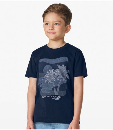 Conjunto Masculino Camiseta com Bermuda Trick Nick Azul