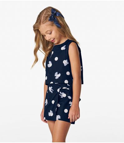 Conjunto Regata com Shorts Saia Trick Nick Azul