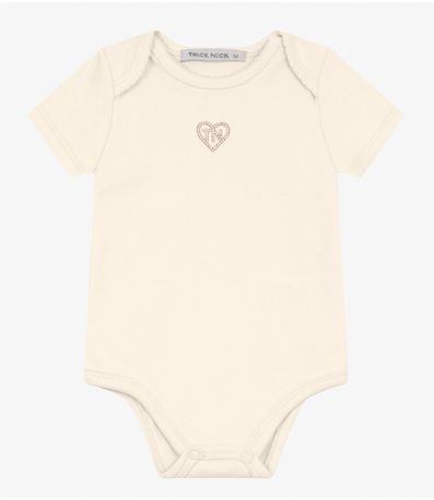 Body Infantil Feminino Trick Nick Bege