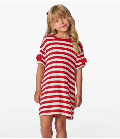 Vestido Infantil em Ribana 2x1 Trick Nick Vermelho