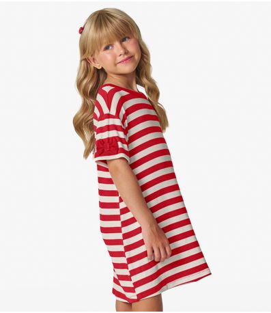 Vestido Infantil em Ribana 2x1 Trick Nick Vermelho