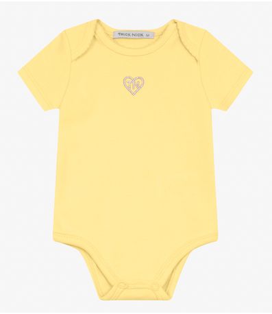 Body Infantil Feminino Trick Nick Amarelo