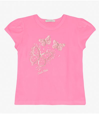 Blusa feminina em Cotton Leve Trick Nick Rosa