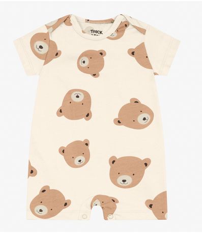 Macaquinho Masculino em Cotton Leve Trick Nick Bege