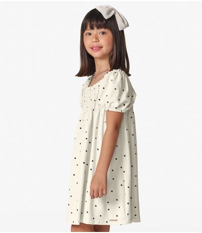 Vestido em Molecotton De Vicose Lurex Trick Nick Off White