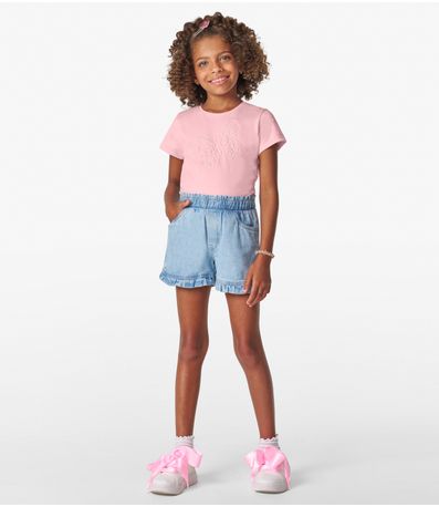Blusa feminina em Cotton Leve Trick Nick Rosa