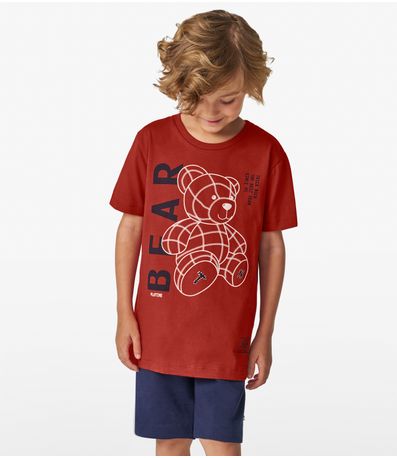 Camiseta Masculina em Cotton Leve Trick Nick Laranja