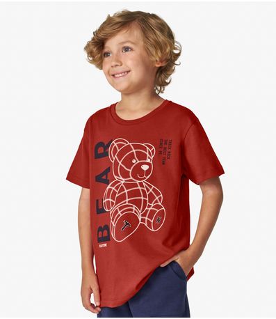 Camiseta Masculina em Cotton Leve Trick Nick Laranja