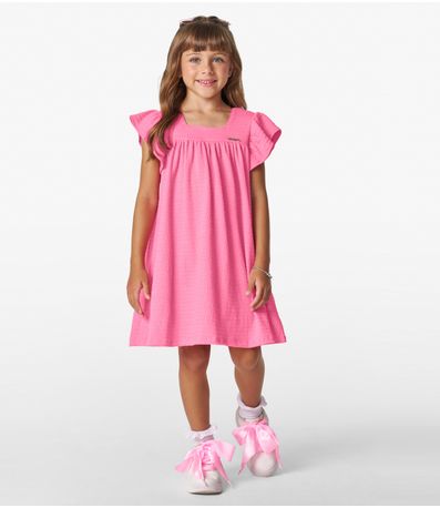 Vestido Infnatil em Anarruga Trick Nick Rosa