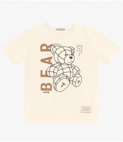 Camiseta Masculina em Cotton Leve Trick Nick Off White