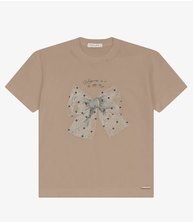 Camiseta feminina em Meia Malha Trick Nick Marrom