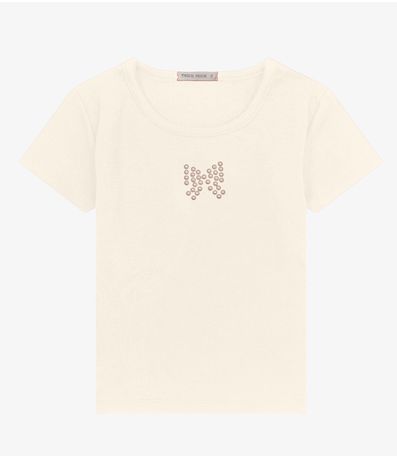 Blusa feminina infantil em Ribana 2x1 Trick Nick Off White