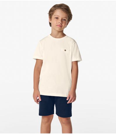 Camiseta Masculina em Meia Malha Trick Nick Off White