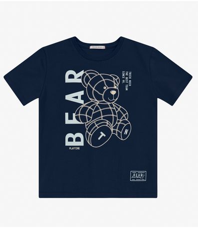 Camiseta Masculina em Cotton Leve Trick Nick Azul Marinho