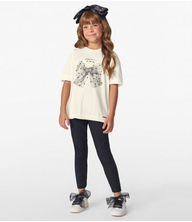 Camiseta feminina em Meia Malha Trick Nick Off White