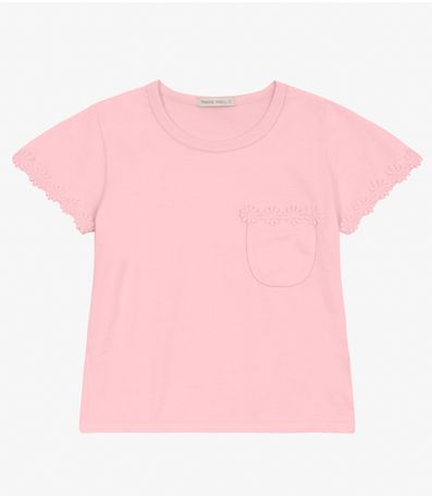 Blusa feminina Infantil em Meia Malha Trick Nick Rosa