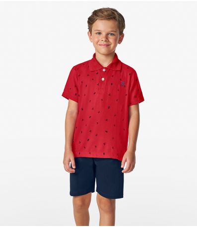Conjunto Polo com Bermuda Trick Nick Vermelho