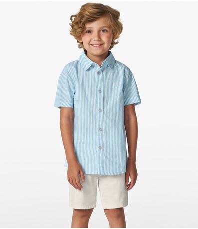 Conjunto Infantil Camisa com Bermuda Trick Nick Azul