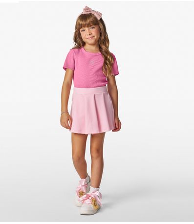 Blusa feminina em Ribana 2x1 Mescla Trick Nick Rosa