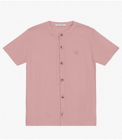 Camisa Masculina em Viscose Sarjada Trick Nick Rosa