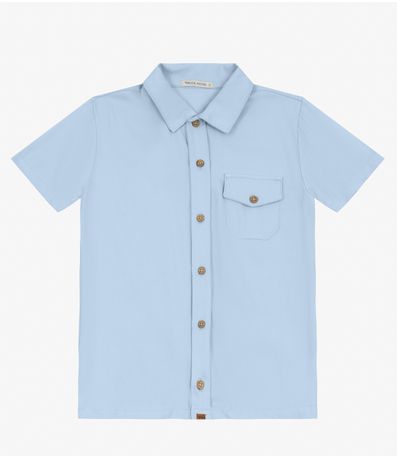 Camisa Infantil em Viscose Dobby Trick Nick Azul