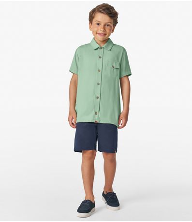 Camisa Infantil em Viscose Dobby Trick Nick Verde