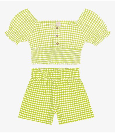 Conjunto Feminino Blusa com Shorts Trick Nick Verde