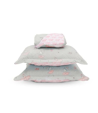 Kit Cobre Leito Casual Kids Casal Appel Cinza