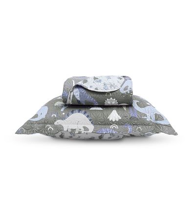 Kit Cobre Leito Casual Kids Solteiro Appel Cinza