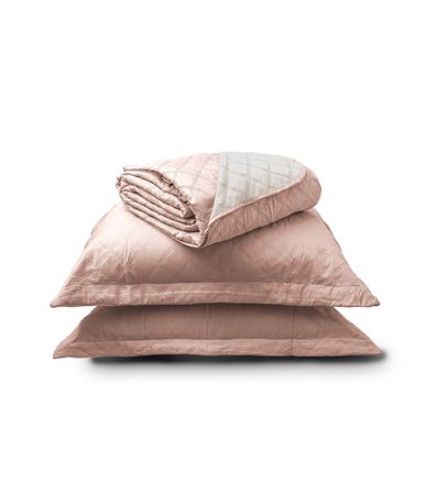Kit Cobre Leito Matelassê Casal Appel Rosa