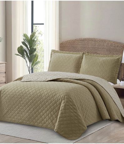 Kit Cobre Leito Matelassê King Appel Bege