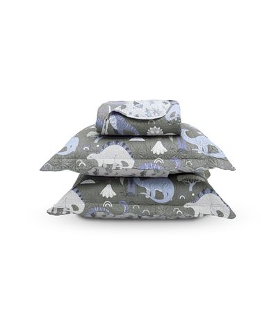 Kit Cobre Leito Casual Kids Casal Appel Cinza