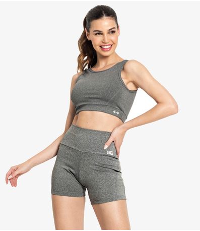 Bermuda Feminina FTK Fitness Cinza