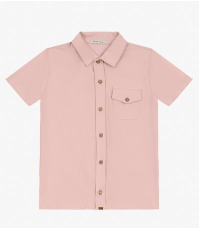 Camisa Infantil em Viscose Dobby Trick Nick Rosa