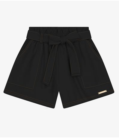 Shorts Infantil em Moletinho Denim Trick Nick Preto