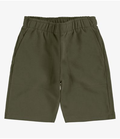 Bermuda Moletom Sarjado Infantil Rovi Kids Verde
