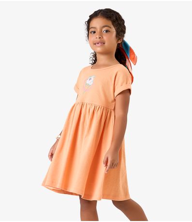 Vestido Malhão Fruit Rovi Kids Laranja