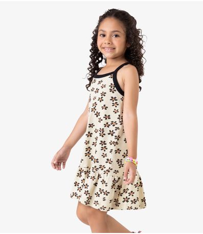 Vestido Infantil em Malhão Fruit Rovi Kids Bege