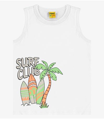 Camiseta Meia Malha Infantil Masculina Rovi Kids Branco