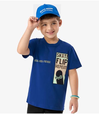 Conjunto Infantil Machão com Bermuda Rovi Kids Azul