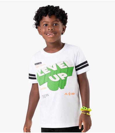 Conjunto Machão c Bermuda em Meia Malha RoviKids Branco