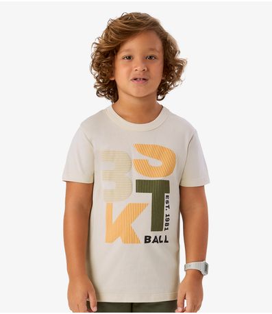 Conjunto Machão com Bermuda Moletom Rovi Kids Bege